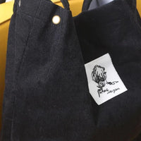 Corduroy Black Shoulder Bag