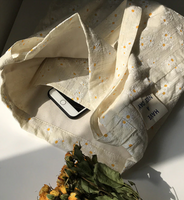 Canvas Shoulder Bags Embossed Daisy Design Ladies Floral
