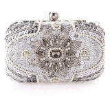 Clutch Silver Evening Bags With Chains Handbag
