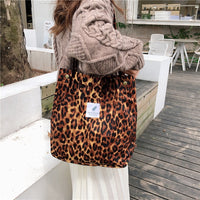 2020 Women Canvas Bag Stripes & Classic Leopard Design