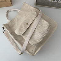 Zipper Book bag With Outside Pocket