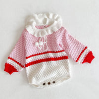 Long Sleeve Baby Girl Knit Hollow Out Rompers