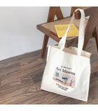 Canvas Shopping Bag Oil Painting Books Bag