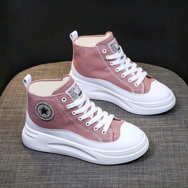 High-top Canvas Sneakers