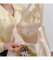 Paris Print Cotton Fabric Handbag