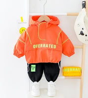 Long Sleeve Letter Zipper Oufit Infant Clothes Baby Pants 1 2 3 4 Years