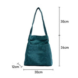 Corduroy Totes Bag With Inner Pocket