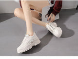 Leather Sneakers Trend Athletic Shoes Mesh