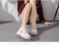 Leather Sneakers Trend Athletic Shoes Mesh