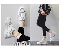 Breathable Mesh Lace-up Platform Sneakers