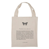 Cotton Linen Women Canvas Shoulder Bags Butterfly Print