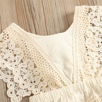 Hollow Out Lace Baby Romper