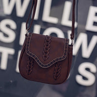 Weave PU Leather Vintage Messenger Bags