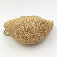 Rattan grass small ladies can be fitted with mobile keys purse cute grass women bag