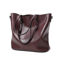 PU Women Bag Large Capacity Oil Wax - Tote Bag - Crossbody Bag