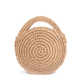 Round Straw Beach Bag Summer - mini Circle Rattan bag Small Bohemian Shoulder bag