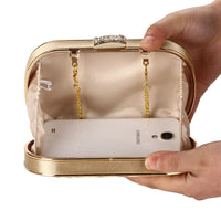 Clutches Women Gold Crystal Evening