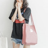 Women Shopping Bags Ladies Canvas Hasp One Shoulder Bags Girls