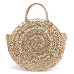 New Natural hand-woven big straw bag round popularity straw Women large handbag