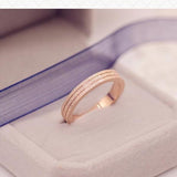 Rose Gold Color Frosted Ring