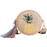 2018 Round Straw Bags Woven Crossbody Bag Pineapple Ladies Circle Bohemia Handbag