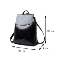 Leather Backpack Simple Vintage School Bags