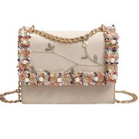 Lady Style Sweet Flowers Pearl Lace PU Leather