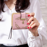 Small wallet Hollow Leaves for credit cards