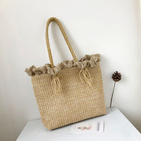 Casual Women Handbags Female Summer Knitting Straw Bags
