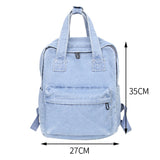 Denim School Backpack For Girl