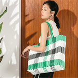 Hand-woven bag large-capacity beach straw holiday bag