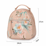 Faux leather shoulder bags big flower backpacks