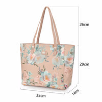 Handbag faux leather flower tote bag
