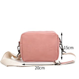 Solid PU Leather Crossbody Bag Women Flap Handbags