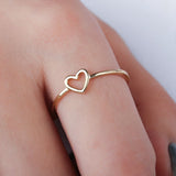 Ring Hollow Heart Rings
