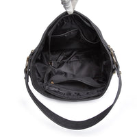 Studs Pendant Hobo Handbags Chain Black Top-handle Bag