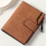 PU Leather Zipper Hasp Small Wallet