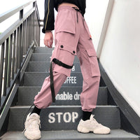 Women's pants embroidery Casual Cargo Pants